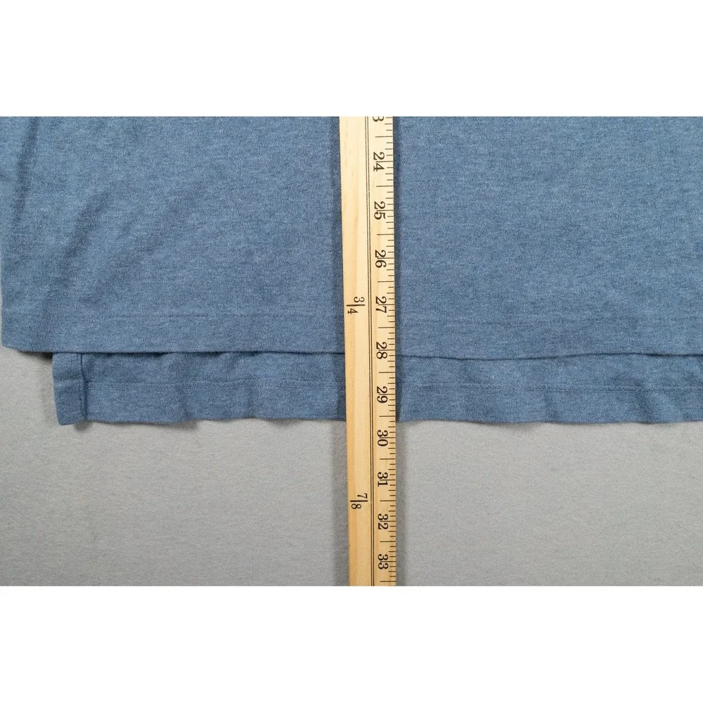 Polo Ralph Lauren Men XL Blue Heathered Cotton Short Sleeve Polo  Yellow Logo